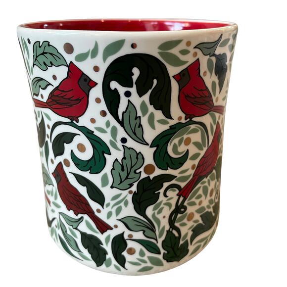Peppermint & Pine Christmas Red Cardinal Coffee Mug Winter Tea Cup Set of 2 NEW - Picture 11 of 15